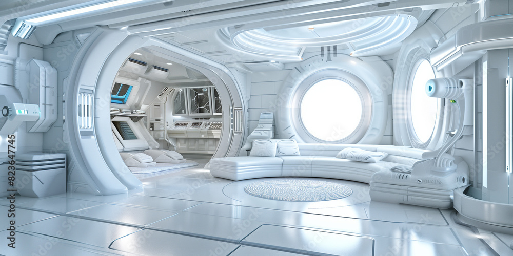 Sci fi white interior Sci fi white interior
