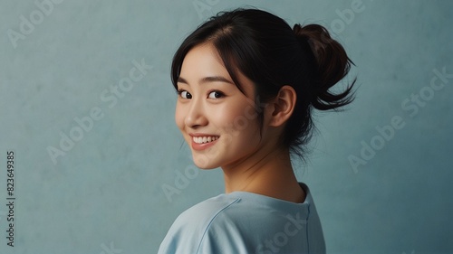 微笑む女性のポートレート