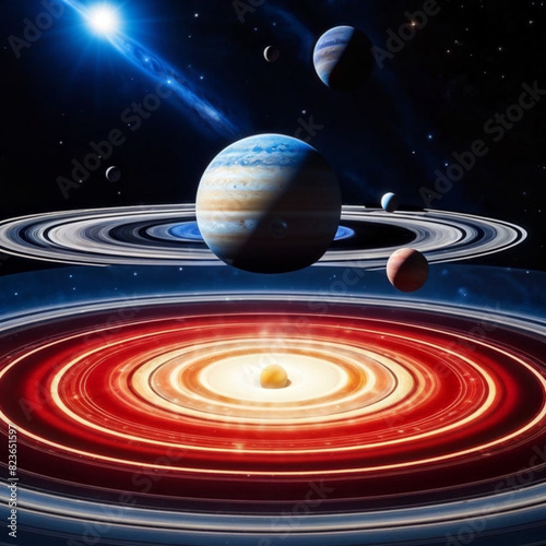 Beautiful planets in space