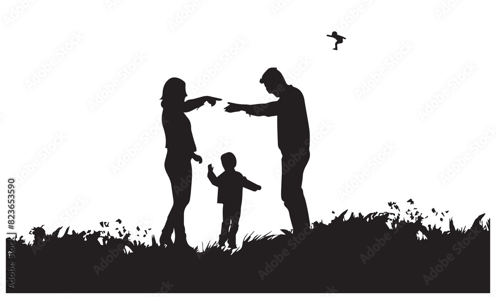 vector silhouette of family collection vector silhouette of family collection