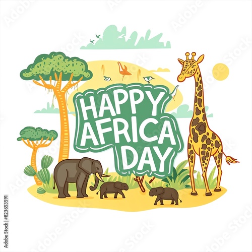 Stunning happy africa day illustration for tumblr sharing