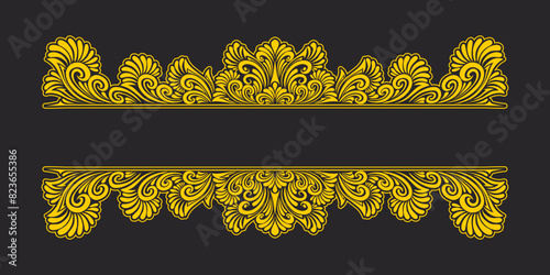 Classic name tags ornament floral border