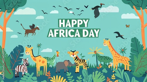 Stunning happy africa day illustration for social media sharing