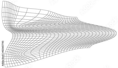 Distorted Linear Vector Grid with Adjustable Stroke Weight