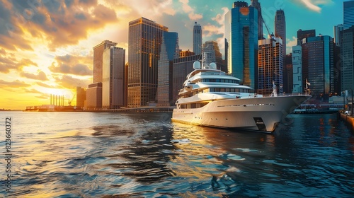 Extravagant Yacht Anchored ...