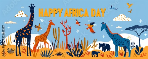 Radiant africa day joy social media visuals
