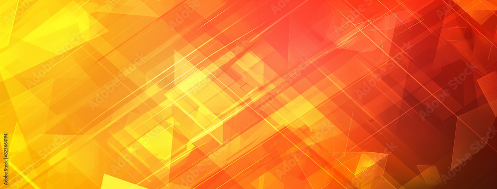 Amarelo laranja vermelho marrom fundo abstrato para design formas geométricas triângulos quadrados listras linhas gradiente de cor moderno futurista brilhante web banner amplo panorâmico