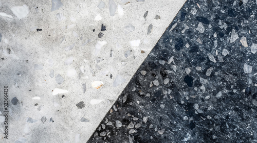 Parede terraço textura cinza azul de pedra granito preto fundo branco mármore superfície padrão arenito pequeno tem fundo de telha de areia misturada photo