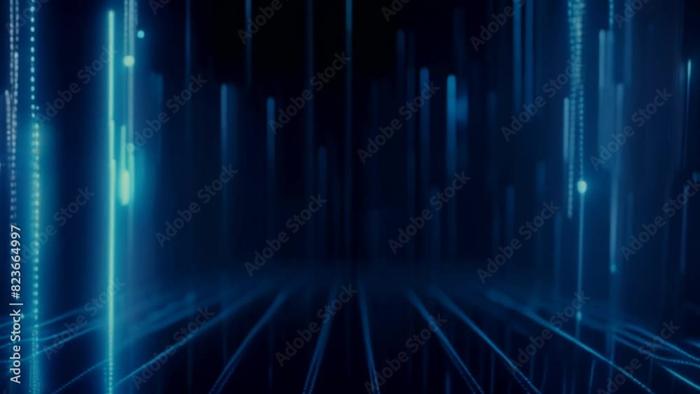 blue vertical neon lights flares black background blue vertical neon lights flares black background