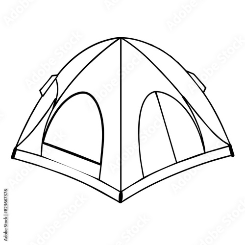 tent icon isolated on white vector illustration icon
