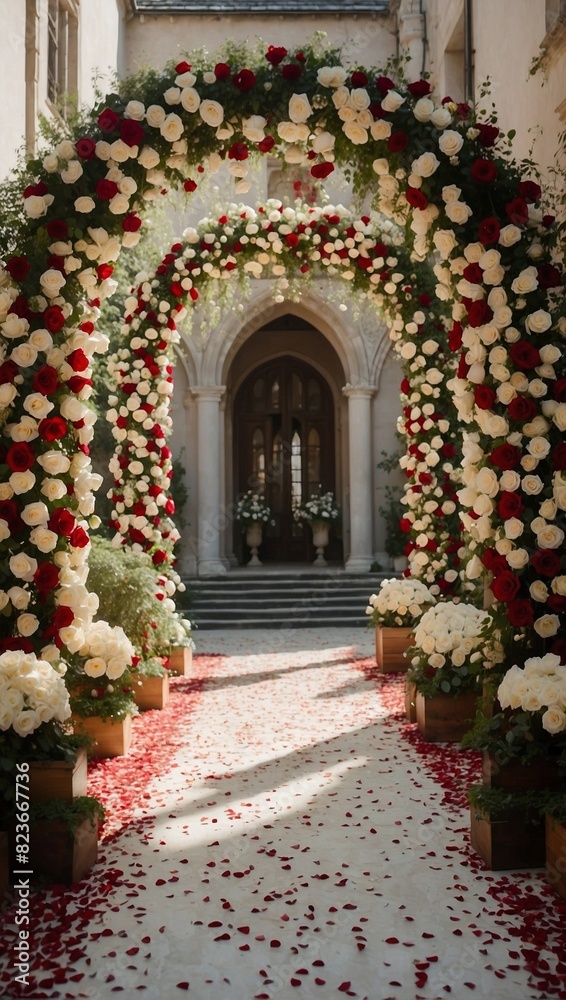 Fototapeta premium Ethereal Rose Garden Wedding