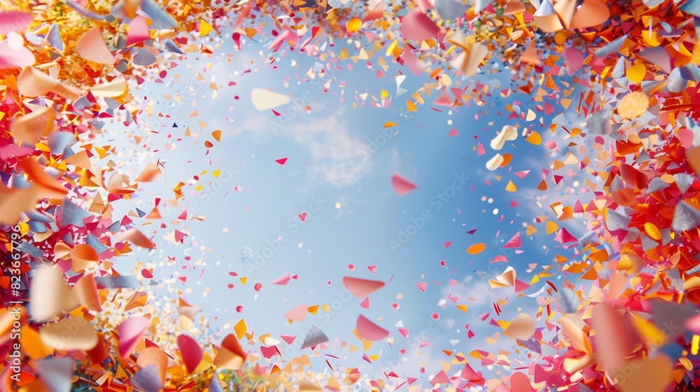 A border of confetti swirling in a whirlwind of color and motion, encircling the image with a sense of festivity and excitement, A border of confetti swirling in a whirlwind of color and motion, encircling the image with a sense of festivity and excitement,