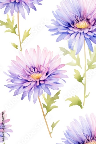 blue flowers on white background