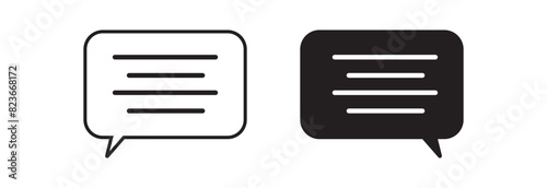 comment icon speech bubble symbol Chat message icons - talk message Bubble chat icon