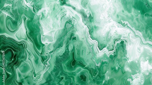 jade marble texture background abstract green and white swirls banner or poster design element © Bijac