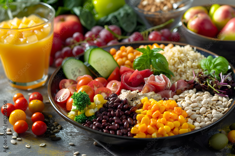 A Colorful Presentation of Nutrient-Rich Zd Diet Meal