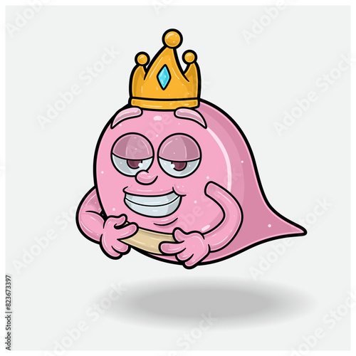 Bubble Gum Mascot Character Cartoon With Love struck expression. For brand, label, packaging and product.