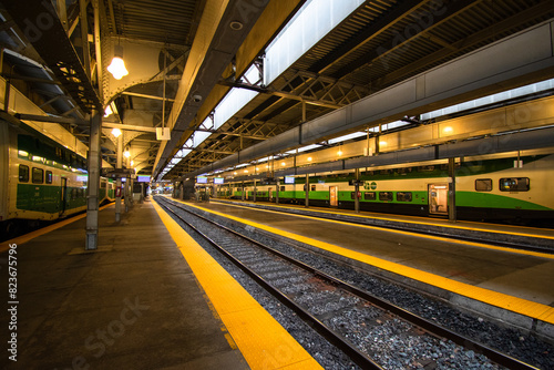 Photography subway train in motion