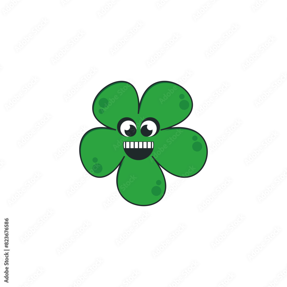 Green flower with face