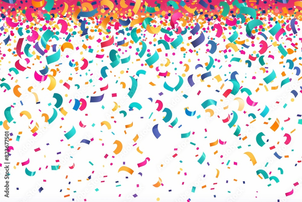 Fototapeta premium Colorful confetti explosion at festive event
