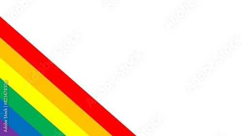 pride month background illustration of rainbow flag with copy space
