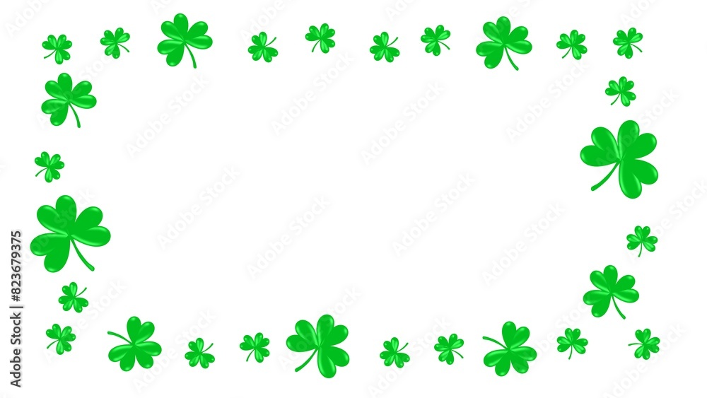 Saint Patrick's Day background illustration with shamrock illustration and copy space Saint Patrick's Day background illustration with shamrock illustration and copy space