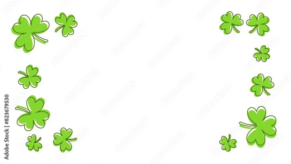 Saint Patrick's Day background illustration with shamrock illustration and copy space Saint Patrick's Day background illustration with shamrock illustration and copy space