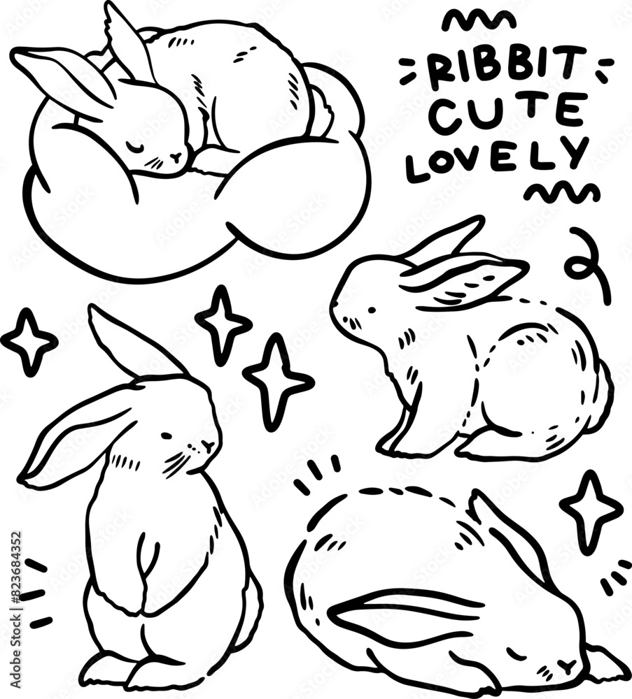 cute rabbit design for templates cute rabbit design for templates