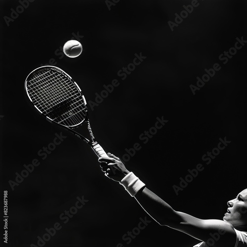 Tennis Serve in Action photo