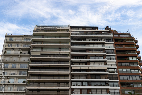 Generic Residential Buildings with Balconies in the Palermo Neighborhood of Buenos Aires Argentina