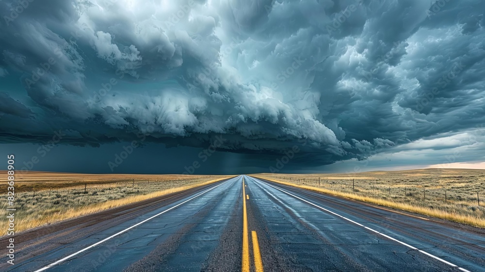 stormy road leading towards heavy dark clouds on the horizon dramatic landscape photography stormy road leading towards heavy dark clouds on the horizon dramatic landscape photography