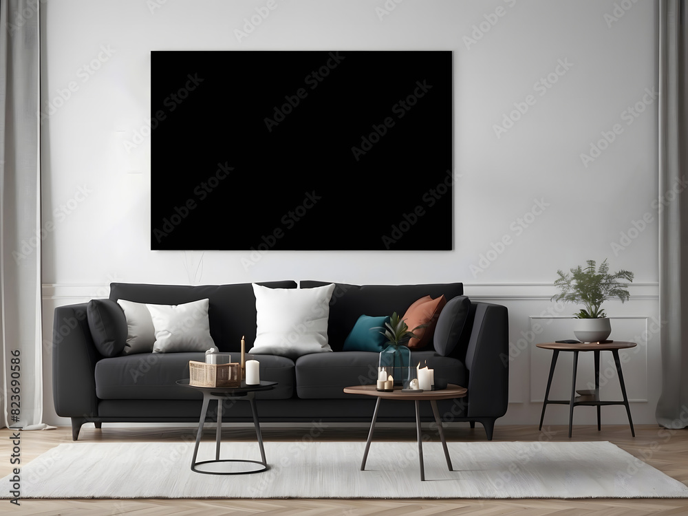 Black Friday sales banner poster with sofa couch furniture gifts and balloons design. Black Friday sales banner poster with sofa couch furniture gifts and balloons design.
