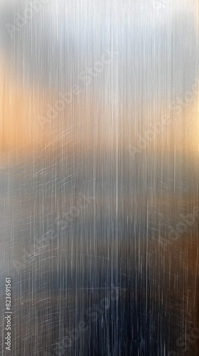 Detailed view of brushed nickel surface with a blurred background
