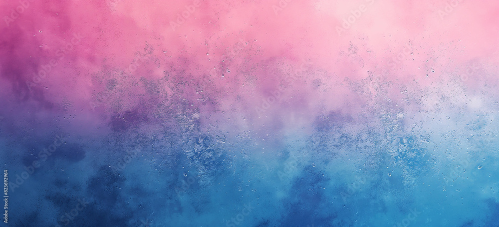 Obraz premium A dreamy gradient blending soft pink and blue hues, with a cloud-like texture. The seamless transition between colors evokes a sense of peace and tranquility, enhanced by the subtle depth and softness