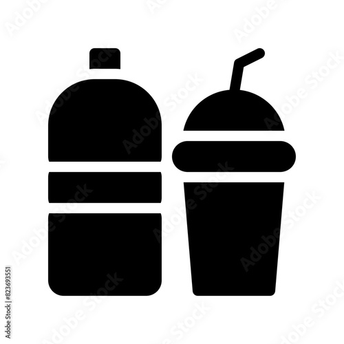 waste plastic glyph icon