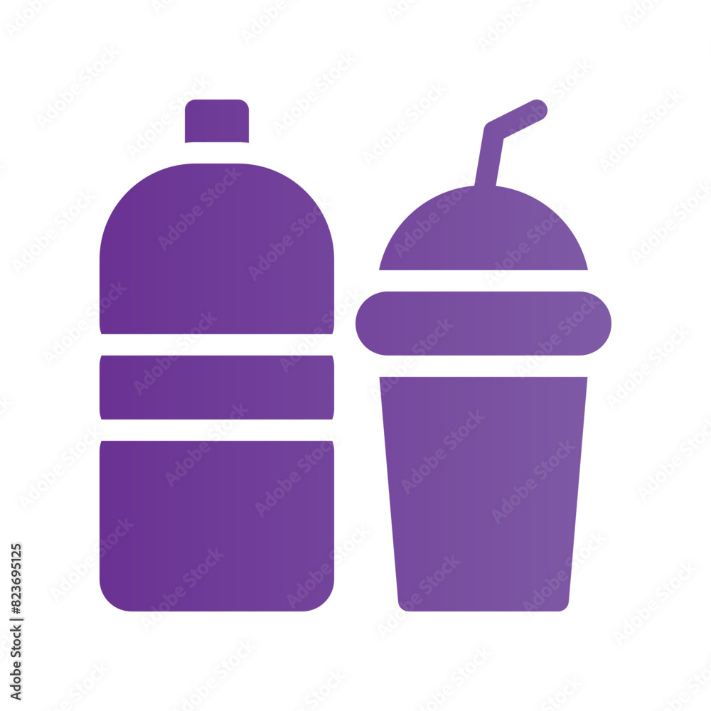 waste plastic flat gradient icon waste plastic flat gradient icon