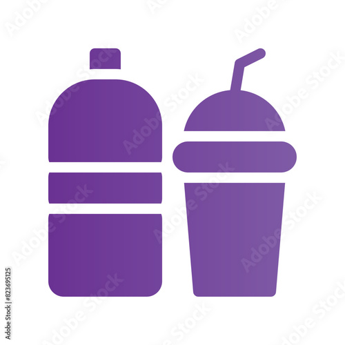 waste plastic flat gradient icon