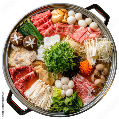 Wallpaper Mural Shabu-shabu, Japanese hotpot dish cutout png isolated on white or transparent background
 Torontodigital.ca