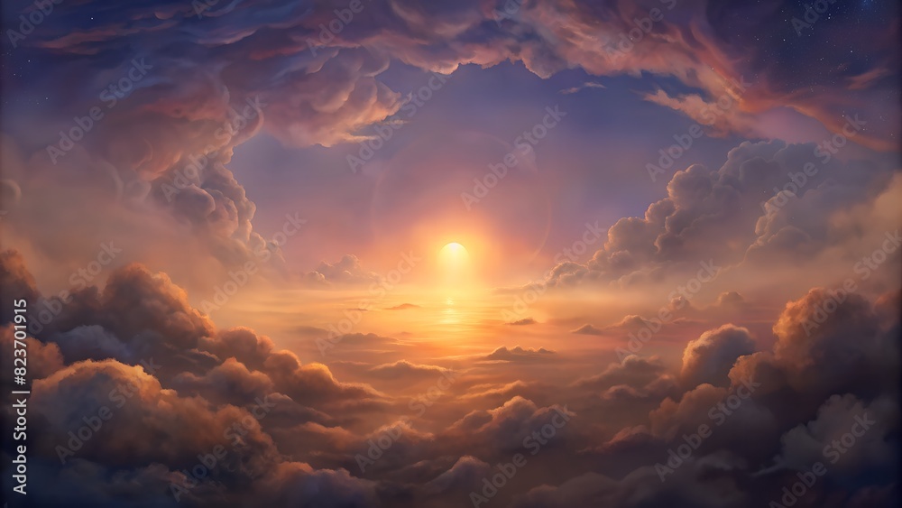 Cloude sky with suns. Abstract backgroundt Cloude sky with suns. Abstract backgroundt