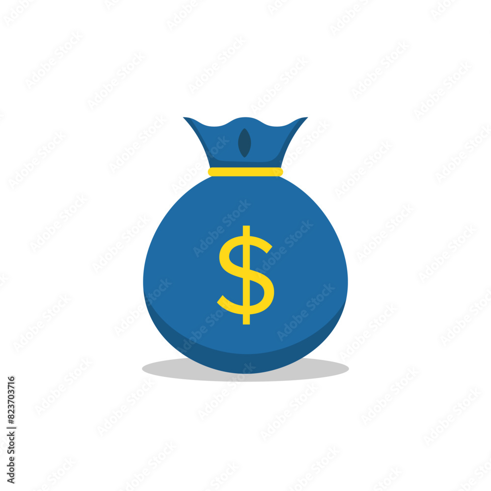 money bag icon with a dollar sign flat vector design money bag icon with a dollar sign flat vector design