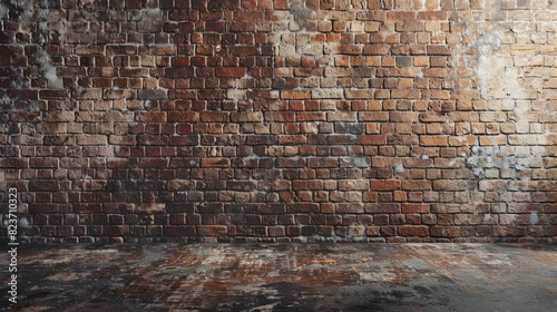 Brick wall pattern to create an industrial and urban feel. generative ai photo