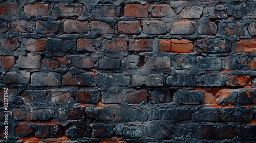 Brick wall pattern to create an industrial and urban feel. generative ai