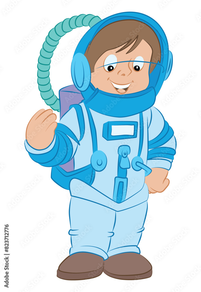 A astronaut isolated on white background A astronaut isolated on white background