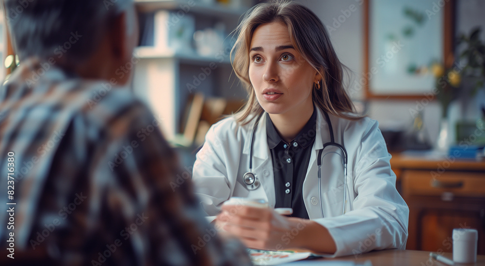 doctor diagnosing patient in hospital doctor diagnosing patient in hospital