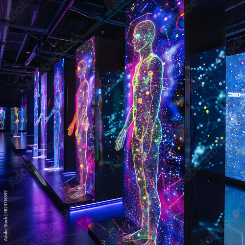 Captivating Driven Interactive Museum Exhibition Showcases Futuristic Holographic Digital Art Installation