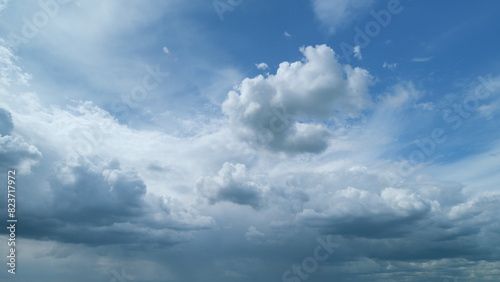 Fényképezés Dramatic dark blue thunderclouds
