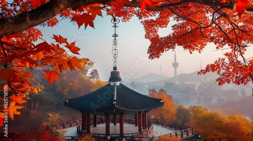 Generate images of Gyeongbokgung Palace, Seoul, South Korea photo