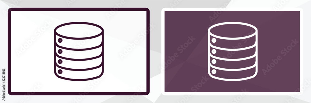 data outline icon. Linear vector from business concept. Thin line black and white data icon isolated on white and dark background data outline icon. Linear vector from business concept. Thin line black and white data icon isolated on white and dark background