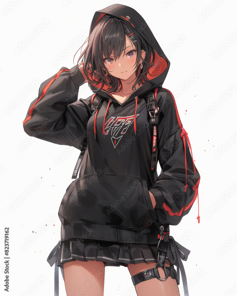 Obraz premium Cute anime female character portrait