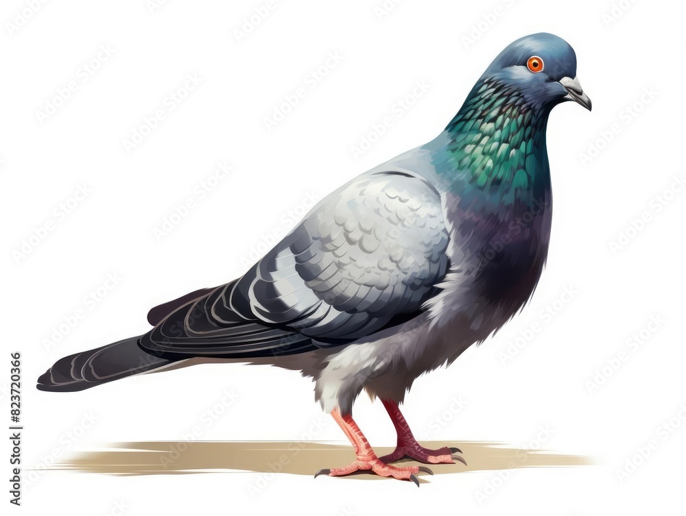 Pigeon bird isolated on white background Pigeon bird isolated on white background